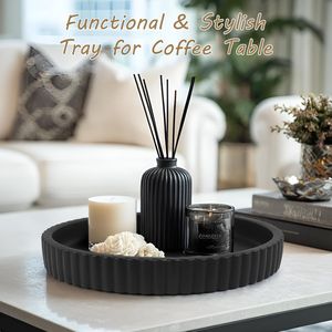 Plateau de service en béton pour table basse, élégant et décoratif, idéal pour centre de table ou extérieur - Product Image 3