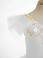 3-14 enfants filles vêtements élégants dentelle fleur décorée Tutu maille robe de danse avec coiffure scène Performance Ballet danse fête