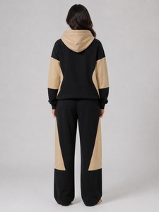 Women's Customizable OEM Plus Size Winter Streetwear Tracksuit Breathable Hooded Solid High Quality Women Winter Hooded Solid - Product Image 3