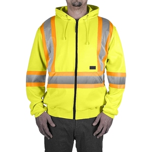 Sudadera de Seguridad Reflectante de Alta Visibilidad OEM para Hombre, Ropa de Trabajo, Poliéster, Uniforme Industrial, Franja Amarilla Naranja - Product Image 6