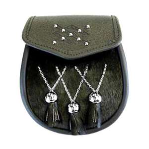 Sporrans de piel de becerro roja cromada de diseño nuevo, la mejor calidad OEM al por mayor, precio de mayoreo, Sporrans de vestir completos de calidad. - Product Image 5