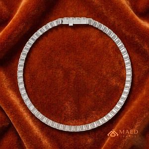 Pulsera de tenis de plata de ley 925 con moissanita, cadena fina, joyería de moda para mujer, estilo elegante moderno de Nueva York - Product Image 4
