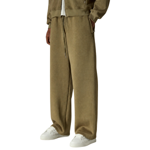 Conjunto de Sudadera con Cremallera y Pantalones Rectos para Hombre, Ajuste Relajado, Estilo Casual de Dos Piezas, Ropa de Descanso, Etiqueta Personalizada, OEM, ODM, Venta al por Mayor - Product Image 6