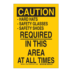 Panneau de signalisation « Attention, EPI requis » 10x7 pouces, imprimé UV sur PVC/aluminium pour zones de travail industrielles - Product Image 3