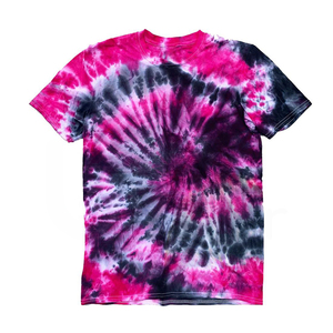 <b>Men's</b> <b>Tie</b> Dye Short Sleeve T-Shirt O-Neck Knitted Casual Regular Fit Pink <b>Black</b> White Pattern - Product Image 1