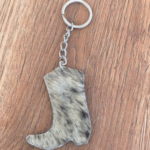 พวงกุญแจหนังวัวแท้พวงกุญแจหนังขนสัตว์แท้พวงกุญแจทันสมัยพวงกุญแจมาใหม่หรูหราดีไซน์รูปทรงไม่เหมือนใคร - Product Image 2