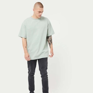 เสื้อยืดแฟชั่นล่าสุด สีพื้น สำหรับผู้ชาย ขายส่ง รับผลิตตามแบบ OEM แห้งเร็ว ทรงหลวม เสื้อยืดออกกำลังกายสำหรับผู้ชาย - Product Image 6