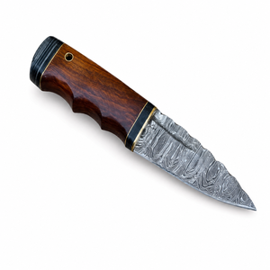 Couteau Skinner en acier Damas fait main, lame nette, manche en bois, couteau d'extérieur, couteau de camping - Product Image 2