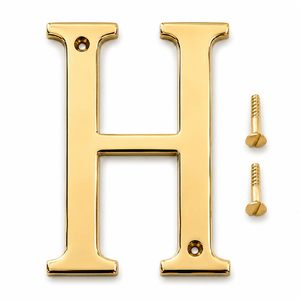 Letra Metálica I con Tornillos, Letra del Alfabeto para Placa de Nombre de Casa, Puerta Principal, Oficina, Hotel, Letrero de Tienda, Resistente al Óxido, Acabado Dorado - Product Image 5