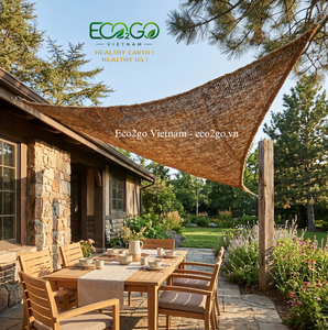 Voile d'ombrage en fibre de coco écologique, auvent extérieur, tissu anti-UV pour la plage, la terrasse, le jardin, décoration estivale - Product Image 3