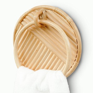 Soporte para toallas de ratán hecho a mano al precio más bajo, colgador de toallas de baño, colgador de pañuelos con forma de anillo - Product Image 2