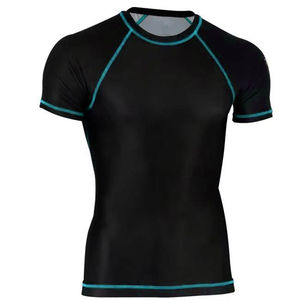 Chemise de compression à manches longues à col rond pour garçons et filles de haute qualité, personnalisée, MMA, Spandex/Nylon UPF50 - Product Image 4