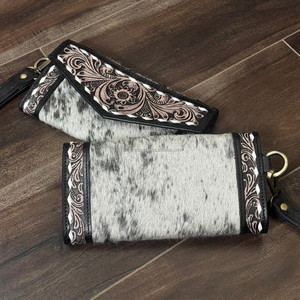 2025 venta al por mayor tendencia mano Tooled cuero mujeres carteras bolso de mano carteras largas para damas dinero monedero tarjetero carteras - Product Image 5