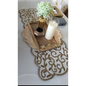 Bandeja de Servir de Madera de Mango con Detalles de Mármol |   Platos de Madera al por Mayor de la India - Product Image 6