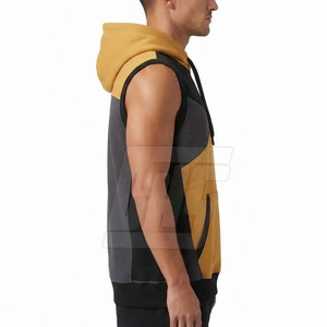 Lightweight <b>Men</b> <b>Sleeveless</b> Hoodies Custom Hooded <b>Pullover</b> For Gym Fitness Training Outdoor Running Casual Sportswear - Product Image 5