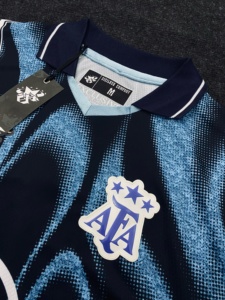 New Retro Soccer Jersey Style Football Jersey Sublimation <b>Flame</b> Print Polo <b>Shirt</b> Low MOQ Wholesale Argentina Style Graphic <b>Shirt</b> - Product Image 6
