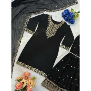 Ensemble de vêtements de soirée pour femmes de créateur Beau haut et pantalon avec Dupatta - Product Image 1