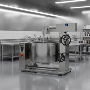 Olla de vapor encamisada con inducción rotatoria Amicook 380V/440V, modelo de alta capacidad para cocina industrial, cocción automatizada a granel - Product Image 6