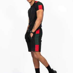 Body <b>Fitted</b> <b>T</b>-<b>Shirt</b> and Short Set Made In Cotton Polyester Tight 100% Cotton Breathable Men's Sports Casual <b>T</b> <b>Shirt</b> Plain Dyed - Product Image 5