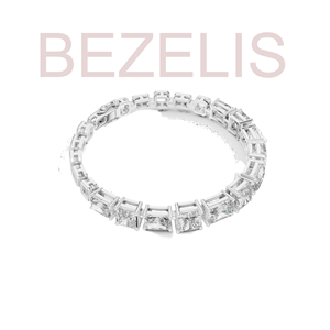 Pulsera de eslabones con diamantes talla princesa en oro amarillo, engaste de cuatro puntas, brazalete tipo tenis, regalo de lujo para fiestas y cumpleaños, joyería fina - Product Image 5