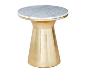 Ensemble de 2 tables basses modernes en métal noir avec plateau en bois, table d'appoint ronde minimaliste pour salon - Product Image 5