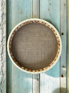 Beads Detailing Rattan Serving <b>Tray</b> Decorative Woven Cane <b>Tray</b> For Kitchen Table Centerpiece <b>Snack</b> And Coffee Serving From India - Product Image 4