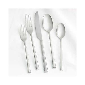 Flat Handle Silver Plated Stainless Steel Cutlery <b>Set</b> for Back to School-Includes <b>Forks</b> <b>Spoons</b> Knives Tableware - Product Image 1