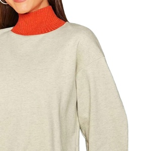 Sudadera con capucha larga personalizada para mujer, anti-bolitas, informal, para entrenamiento, con cuello alto simulado, transpirable, para otoño e invierno - Product Image 4