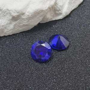 Zafiro natural redondo facetado, corte brillante, zafiro suelto en varios tamaños, gema azul para joyería al por mayor. - Product Image 1