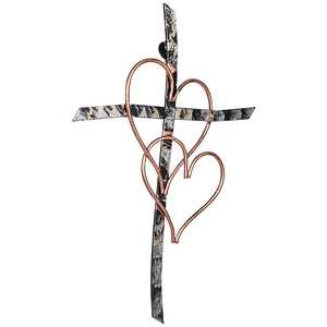 Cruz de Corazón Rústica de Hierro para Colgar en la Pared, Decoración Tallada a Mano, Directo de Fábrica de Moradabad, Artículos Metálicos Artísticos para Navidad y Año Nuevo - Product Image 3
