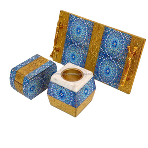 Harmonie céleste Ramadan compte à rebours en bois exquis brûleur Bakhoor et porte-Oud coffret cadeau pour cadeau de fête islamique Ramadan - Product Image 1