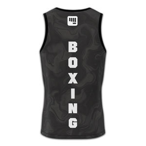 เสื้อกล้ามชกมวยแบบซับลิเมชั่น พิมพ์ลายกราฟิกคุณภาพพรีเมียมที่หน้าอก สามารถปรับแต่งได้ตามต้องการ - Product Image 5