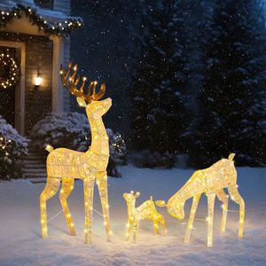 Set di 3 Renne Natalizie Illuminate Resistenti alle Intemperie IP67, Decorazioni per Esterni, 3 Ornamenti per Arredamento Casa - Product Image 6