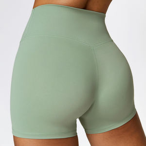 Latest Design High Quality Women's Athletic Biker Shorts Custom Color Yoga Shorts With Soft Design Unisex - Product Image 5