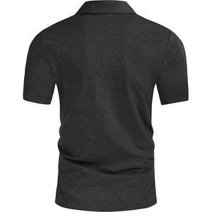 Ensemble deux pièces blanc et bleu marine pour hommes, polo à manches courtes et short avec rayures rouges, tenue d'été décontractée, respirante - Product Image 4