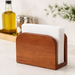 Modern Wood Napkin Holder Eco-Friendly Vertical Tissue Stand For Dining Table Restaurant & Hotel Decor Tableware Storage - Product Image 6