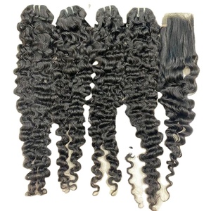Venta al por mayor 100% Vietnamita Virgen Raw Curly Bundles Peinados birmanos; Estilo de onda natural Drop Ship de vendedores - Product Image 2