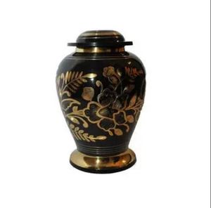 Casket Funerary Urn Ossuary Cinerary Human <b>Memorial</b> Unique Cremation Urn Light Color Adult <b>Pet</b> Brass and Funeral <b>Box</b> Urns - Product Image 1