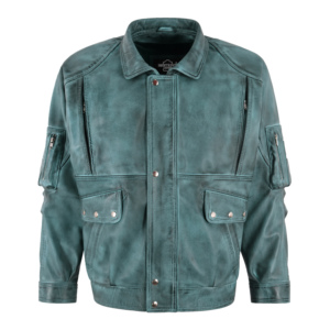 Veste bomber pour homme en cuir Napa véritable 100% personnalisée, vintage, cirée, hiver, décontractée, boutons pression, doublure en polyester, ODM, marque privée - Product Image 1