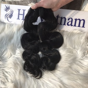 Meilleure Qualité Ondulé Doux Soyeux Lisse Naturel Noir Raw Vietnamien Remy Extension de Cheveux Chinois Type de Cheveux - Product Image 6