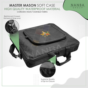 MM-WM Étui de transport de luxe léger et souple pour tablier maçonnique avec emblème brodé (OES), sac à bandoulière pour regalia, haute qualité - Product Image 4