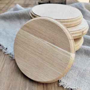 Modern Acacia Wood <b>Coaster</b> Set Shape <b>Teal</b> Resin Inlay Non Slip Mats Pads 5mm Thick Reusable 300mm Diameter Handcrafted Design - Product Image 6