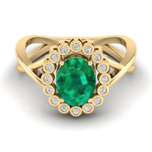 REYES New Design 925 Sterling <b>Silver</b> GRA Certified Moissanite <b>Ring</b> For Women Oval Cut 1.2Ct <b>Emerald</b> Gemstone Birthstone <b>Rings</b> - Product Image 6