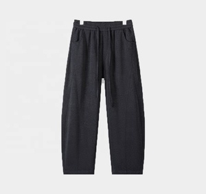 <b>Men's</b> 100% Cotton <b>Trousers</b> Wide Leg Streetwear Midweight Sweatpants Straight Casual Eco-Friendly Mid Waist <b>Baggy</b> Pants - Product Image 5