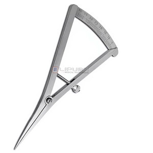 Juego de 2 Calibradores Rectos y Curvos para Mapeo Óseo, Instrumentos de Medición de Acero Inoxidable de 4.5 Pulgadas con Escala de 0–40 mm - Product Image 4