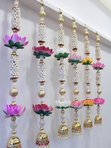 Adorno de Pared con Flor de Loto Artificial Hecha a Mano, Diseño Tradicional, Guirnalda Festiva, Decoración India para Bodas, Diwali, Ramadán, Mandir - Product Image 1