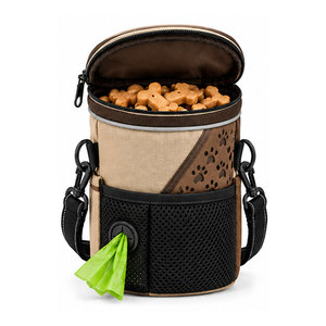 Pochette de dressage pour chien multi-poches en nylon/polyester imperméable IP67 avec sangle réglable et support pour sacs à déjections pour la promenade et le dressage des animaux - Product Image 1