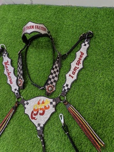 Accesorios para Caballos de Primera Calidad 2026, Cabezada de Cuero Personalizada con Pechera para Montar a Caballo, Color Marrón - Product Image 5