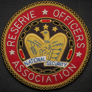 Écusson brodé de l'Association des officiers de réserve, style badge circulaire à coudre en tissu, motif sécurité nationale - Product Image 6