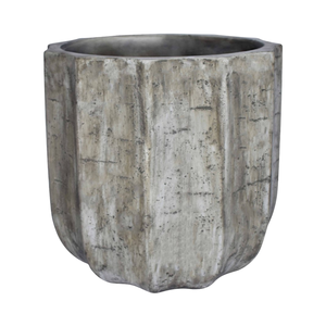 Pots de fleurs en Fiberstone avec texture de ciment lisse idéal pour l'affichage des plantes de la maison et du jardin - Product Image 2